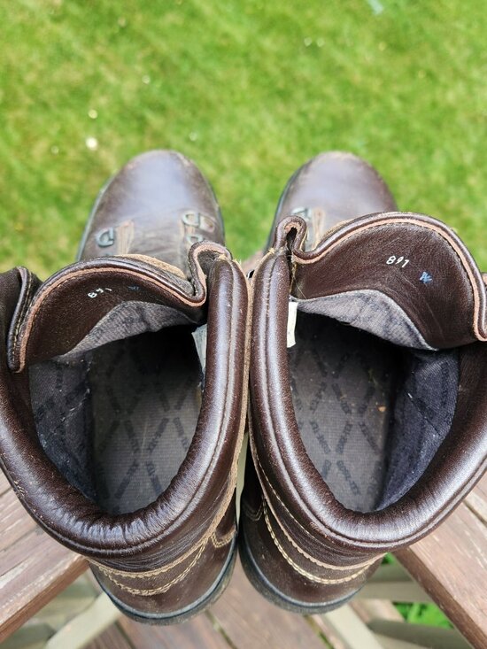 LL Bean Cresta Vibram Gore-Tex Boots Brown Leather Hiking Mens 8.5 Womens 10 Vtg main image 10